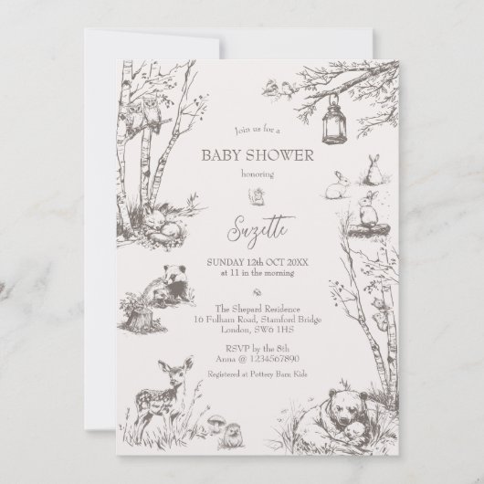 Baby shower Bosland Kaart (Voorkant)