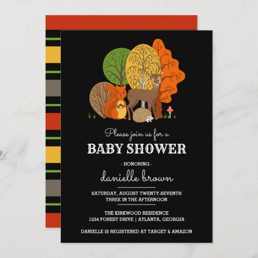 Baby shower Bosland Kaart (Voorkant / Achterkant)