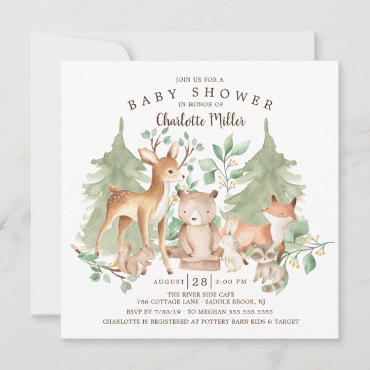 Baby shower Bosland Kaart (Voorkant)