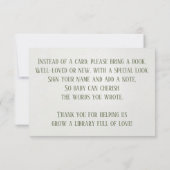 Baby shower Bosland Notitiekaartje (Achterkant)