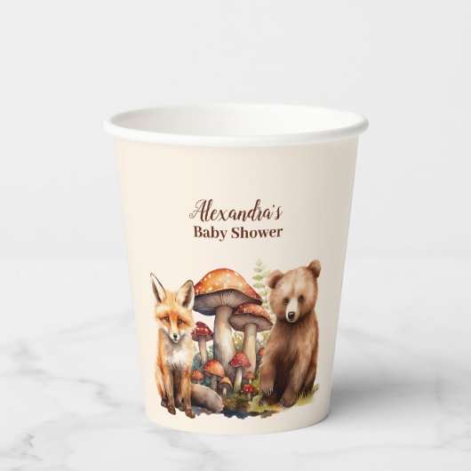 Baby shower Bosland Papieren Bekers (Achterkant)
