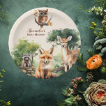 Baby shower Bosland Papieren Bordje<br><div class="desc">Breng de betovering van het bos naar uw baby shower met onze Woodland Forest Animals Baby shower Paper Borden. Deze charmante borden zijn voorzien van prachtige illustraties van boswezens te midden van een weelderige bosachtergrond, en voegen een grillige touch toe aan uw feest. Onze papieren borden zijn gemaakt met aandacht...</div>