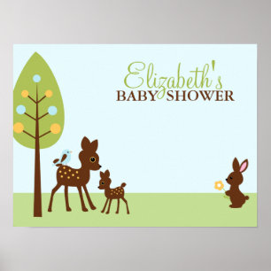 Baby shower Bosland Poster