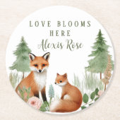 Baby shower Bosland Ronde Kartonnen Onderzetter (Voorkant)