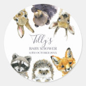 Baby shower Bosland Ronde Sticker (Voorkant)