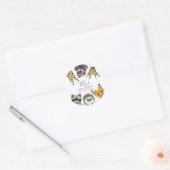 Baby shower Bosland Ronde Sticker (Envelop)