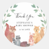 Baby shower Bosland Ronde Sticker (Voorkant)