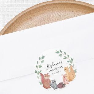 Baby shower Bosland Ronde Sticker