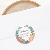 Baby shower Bosland Ronde Sticker