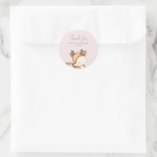 Baby shower Bosland Ronde Sticker (Tas)