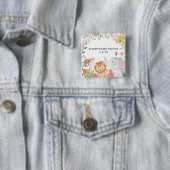 Baby shower Bosland Vierkante Button 5,1 Cm (In situ)