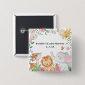 Baby shower Bosland Vierkante Button 5,1 Cm (Voorkant /achterkant)