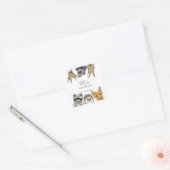 Baby shower Bosland Vierkante Sticker (Envelop)