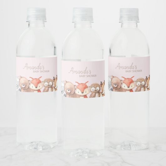 Baby shower Bosland Waterfles Etiket (Flessen)