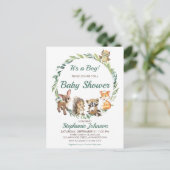 Baby shower Bossen Briefkaart (Staand voorkant)