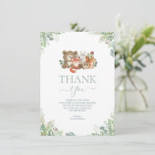 Baby shower bossen informatiekaartje (Staand voorkant)