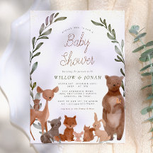 Baby shower bosvriendelijk bos en bos groen
