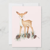 Baby shower bosvriendelijk bos en bos groen kaart (Achterkant)