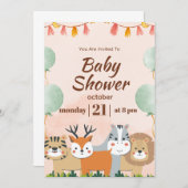 Baby shower bosvriendelijk bos en bos groen kaart (Voorkant / Achterkant)