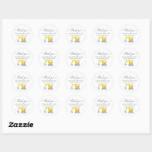 Baby shower bouwnijverheid ronde sticker (Vel)