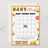 Baby shower bouwstijl - Editable Name - Kaart (Voorkant)