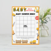 Baby shower bouwstijl - Editable Name - Kaart (Staand voorkant)