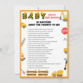 Baby shower bouwstijl - Editable Name - Kaart (Voorkant)