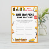 Baby shower bouwstijl - Editable Name - Kaart (Staand voorkant)