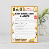 Baby shower bouwstijl - Editable Name - Kaart (Staand voorkant)