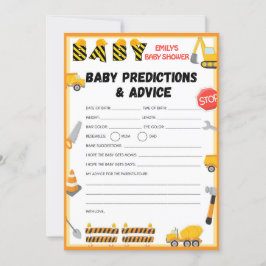 Baby shower bouwstijl - Editable Name - Kaart