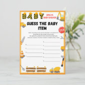 Baby shower bouwstijl - Editable Name - Kaart (Staand voorkant)