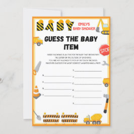 Baby shower bouwstijl - Editable Name - Kaart