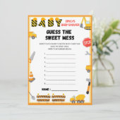 Baby shower bouwstijl - Editable Name - Kaart (Staand voorkant)