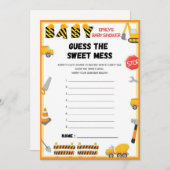 Baby shower bouwstijl - Editable Name - Kaart (Voorkant / Achterkant)