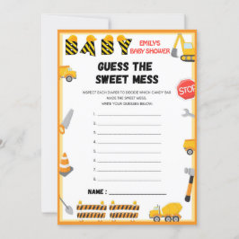 Baby shower bouwstijl - Editable Name - Kaart