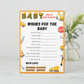 Baby shower bouwstijl - Editable Name - Kaart (Staand voorkant)