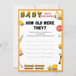 Baby shower bouwstijl - Editable Name - Kaart