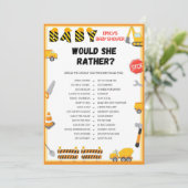 Baby shower bouwstijl - Editable Name - Kaart (Staand voorkant)