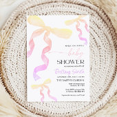 Baby shower Bow Invitation Kaart
