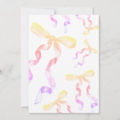 Baby shower Bow Invitation Kaart (Achterkant)