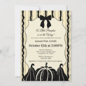 Baby Shower Bow Stripes Pumpkins Gender Neutral Kaart (Voorkant)