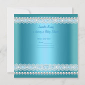 Baby shower Boy Baby Blue Pearl Umbrella Kaart (Achterkant)