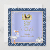 Baby shower Boy Baby Kroonprins Blue Kaart (Voorkant)