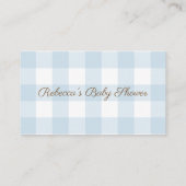 Baby shower Boy Beer Blue White Pset Plaatskaartje (Achterkant)