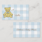Baby shower Boy Beer Blue White Pset Plaatskaartje (Voorkant / Achterkant)