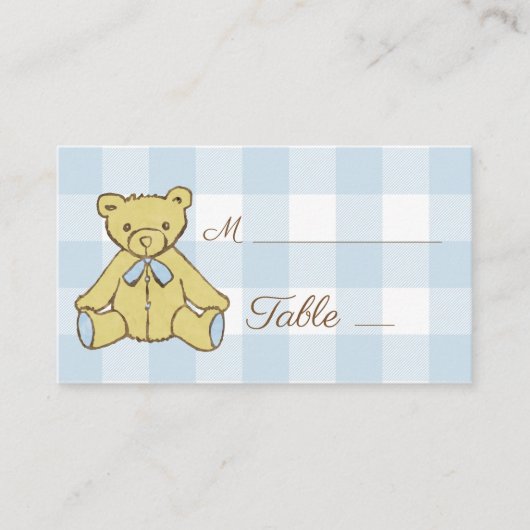 Baby shower Boy Beer Blue White Pset Plaatskaartje (Voorkant)