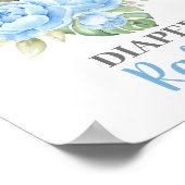 Baby shower Boy Beer Diaper Raffle-teken Poster (Hoek)