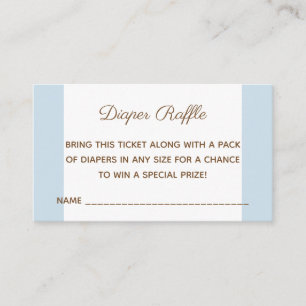 Baby shower Boy Beer Luier Raffle Ticket Informatiekaartje
