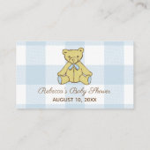 Baby shower Boy Beer Luier Raffle Ticket Informatiekaartje (Achterkant)