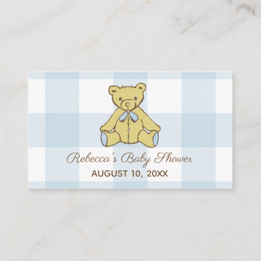 Baby shower Boy Beer Luier Raffle Ticket Informatiekaartje (Achterkant)